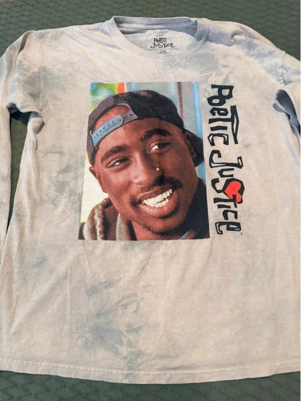 Poetic Justice Tupac Shakur Long Sleeve Shirt Size L/XL 1143